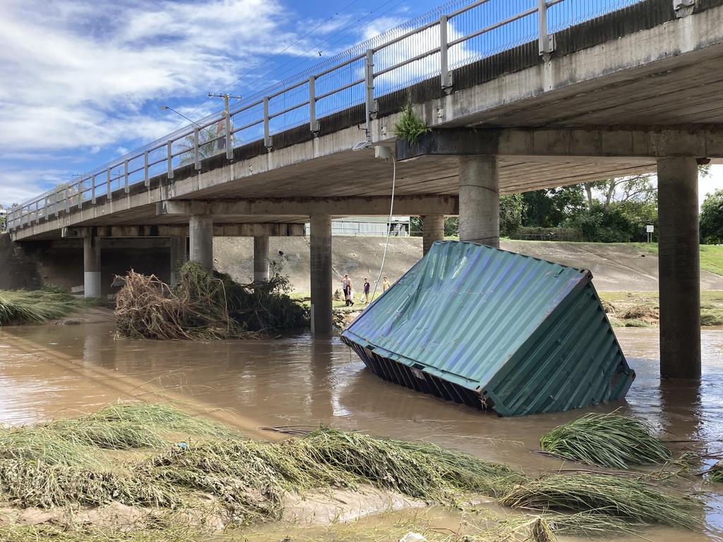 Kedron Brook pathway after flooding in Brisbane. Picture Sean Callinan