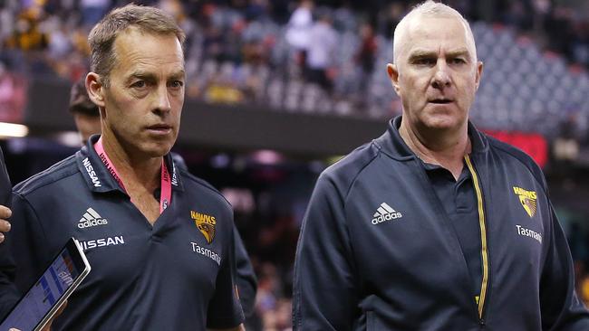 Rumours of a relationship breakdown between Alastair Clarkson and Graham Wright have been quashed. Picture: Michael Klein