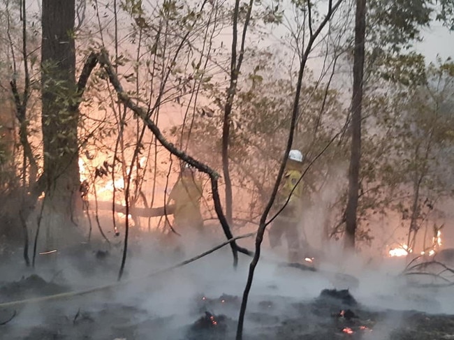 Currowan fire, north of Batemans Bay on the NSW South Coast. Picture: Kangaroo Valley RFS.