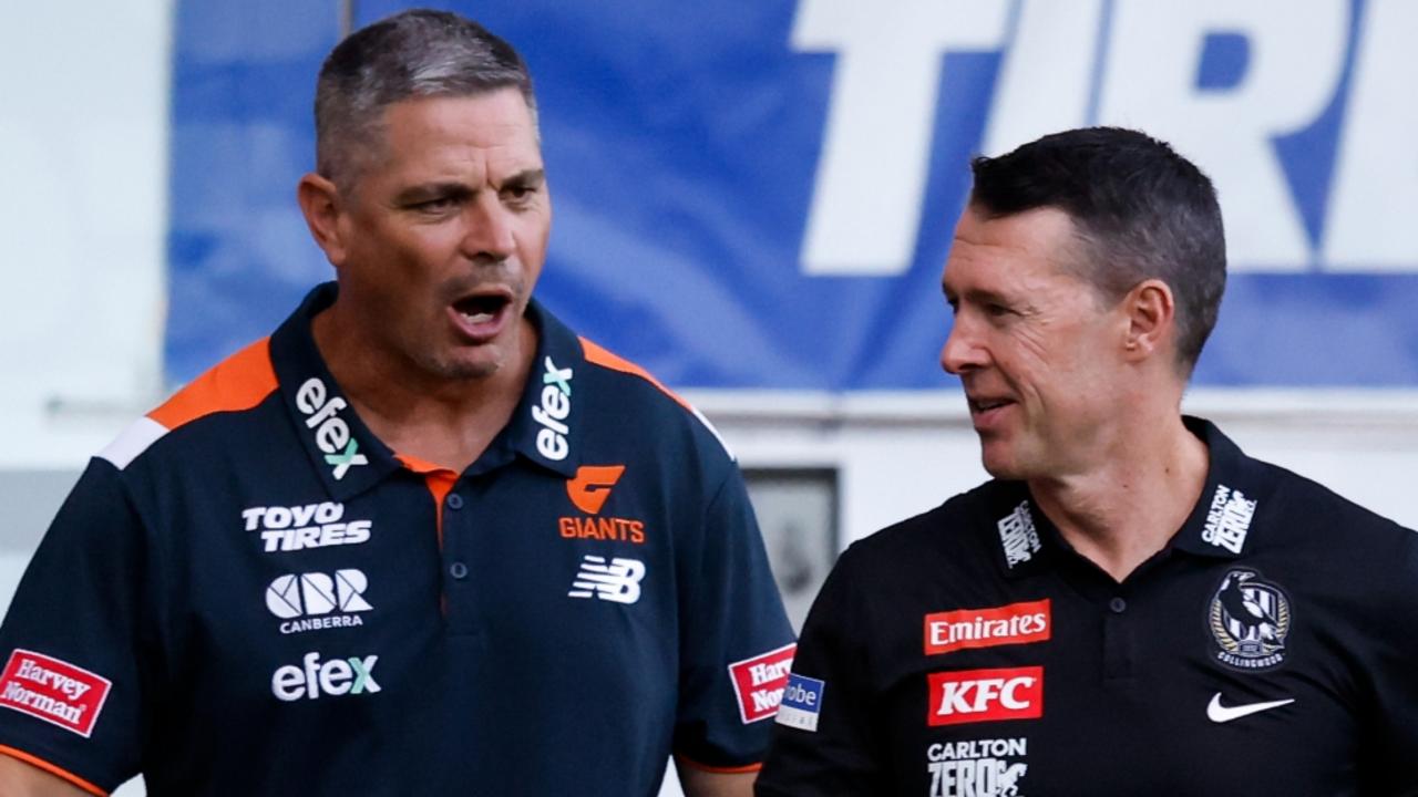 ‘Not on’: GWS coach reveals sideline exchange