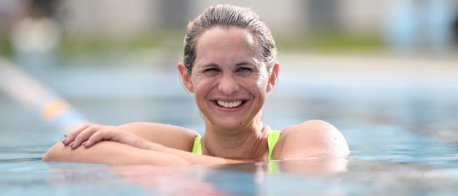 Libby Trickett and her trademark smile.                                          Pic Peter Wallis