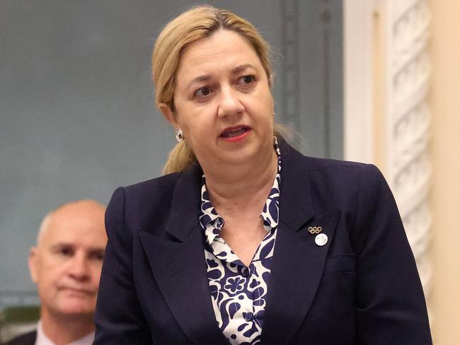 Premier Annastacia Palaszczuk, Yvette D'Ath MP, Parliament Question Time, Brisbane. Picture: Liam Kidston