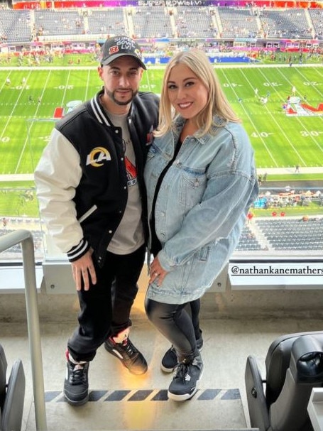 Eminem's half brother Nathan Kane Mathers and adopted daughter Alaina Scott enjoy the game. Picture: Instagram