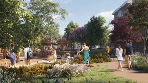 The Noarlunga Downs housing estate would have 12.5 per cent open space and extensive tree canopy. Picture: Renewal SA