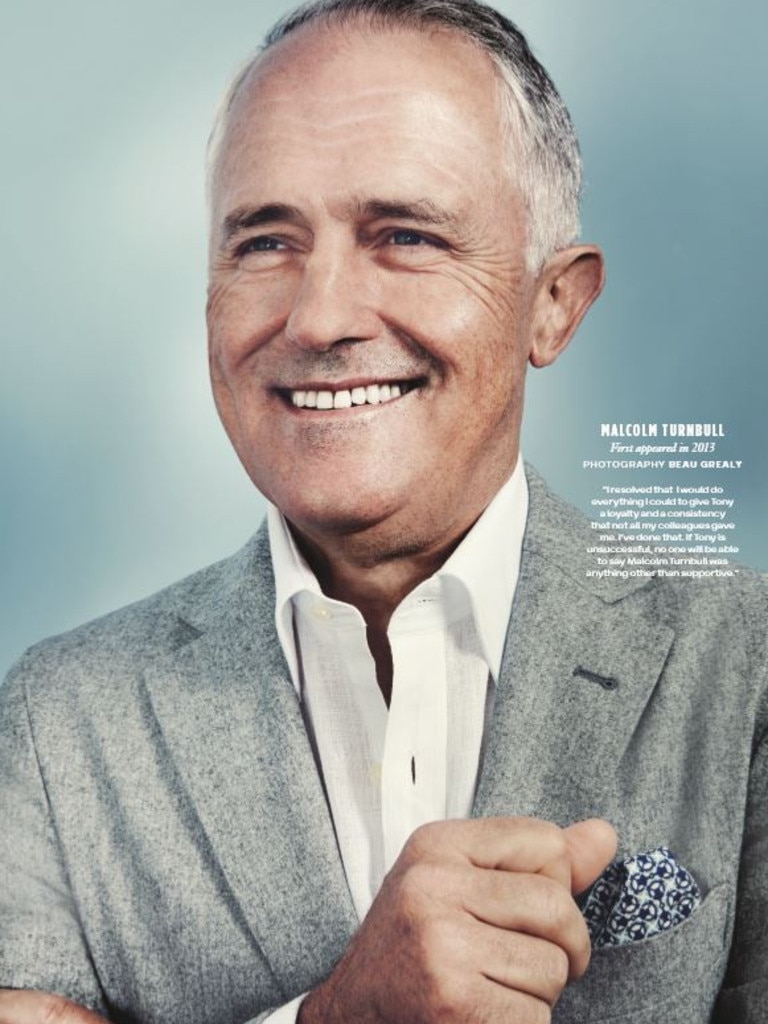 Malcolm Turnbull in a 2015 GQ story predicting he’d be Prime Minister of Australia. And he did.