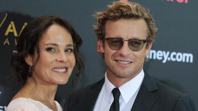 Simon Baker and his ex-wife Rebecca Rigg. Picture: AAP Image/Ben Rushton