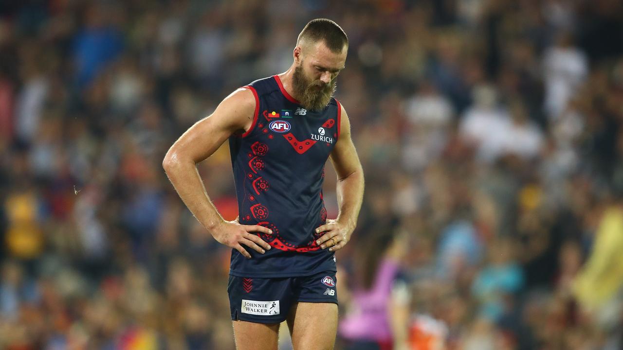 Max Gawn won’t play against Carlton on Sunday. Photo: Scott Barbour/Getty Images.