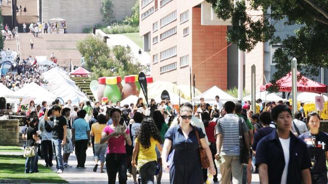 Students at the University of NSW (UNSW) in Sydney.