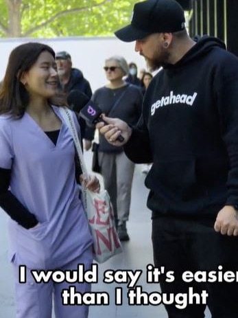 She said it was “just enough”. Picture: TikTok/ getahead.app