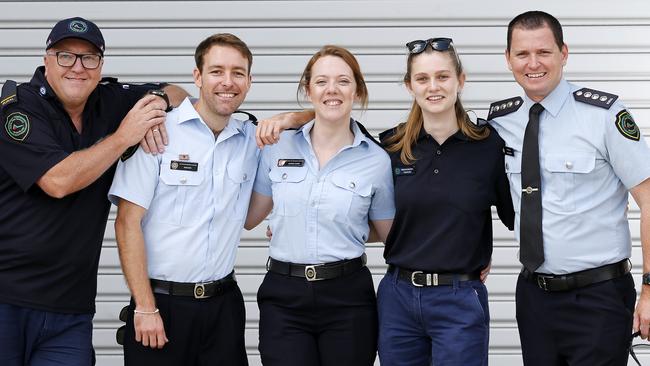 Wayne Joce, Samuel Eitz, Jessica Eadie, Roslyn Dalton and Inspector Joel Gordon. Picture: AAP Image/Josh Woning