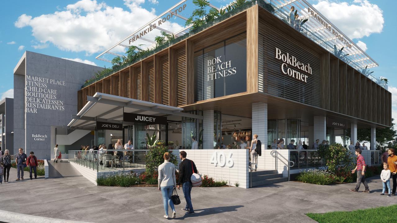 An artist's impression of BokBeach Corner, which is set to become a new foodie hub on the Sunshine Coast.