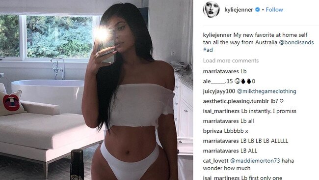 Kylie Jenner promotes Bondi Sands. Picture: Instagram