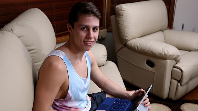 Rio swimmer Jacob Hansford at his family home.