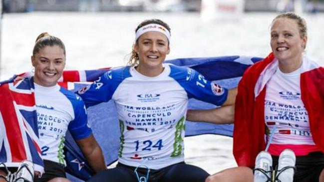 Jordan Mercerwon has won the women’s distance crown at the ISA World SUP and Paddleboard Championship in Denmark