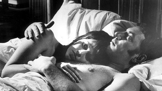 Jane Fonda with Donald Sutherland in scene from film ‘Klute’. 