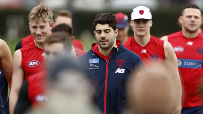Christian Petracca was “gutted” about the reigning premiers’ finals exit on Friday night. Picture: Getty Images