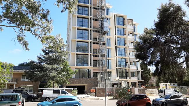 The 250 East Terrace apartment project is a high-end project featuring just 14 apartments overlooking Victoria Park. Picture: Giuseppe Tauriello