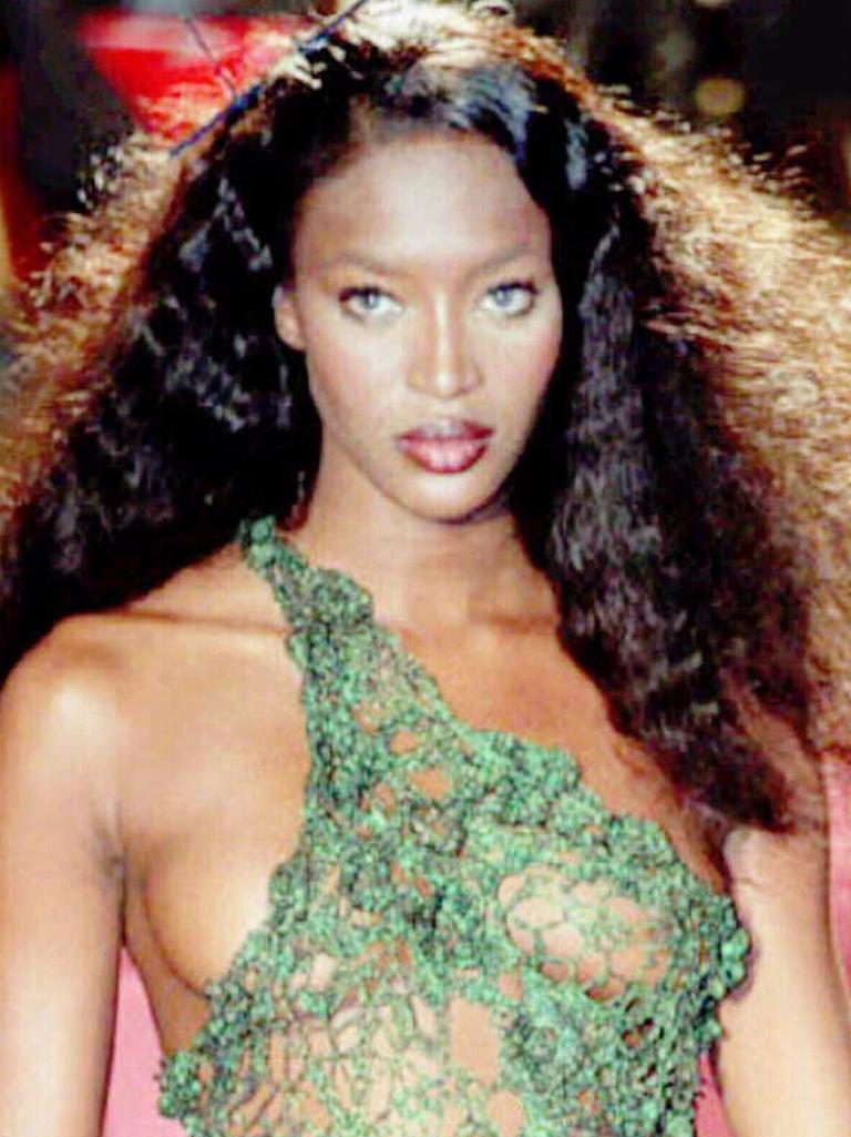 Fashion icon Naomi Campbell in 1997. Picture: AP Photo.