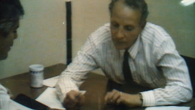 Robert Arthur Selby Lowe in a police interview room in 1991.