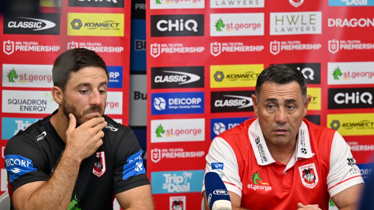 Things weren’t good between Ben Hunt and Shane Flanagan. Pic: NRL PHOTOS