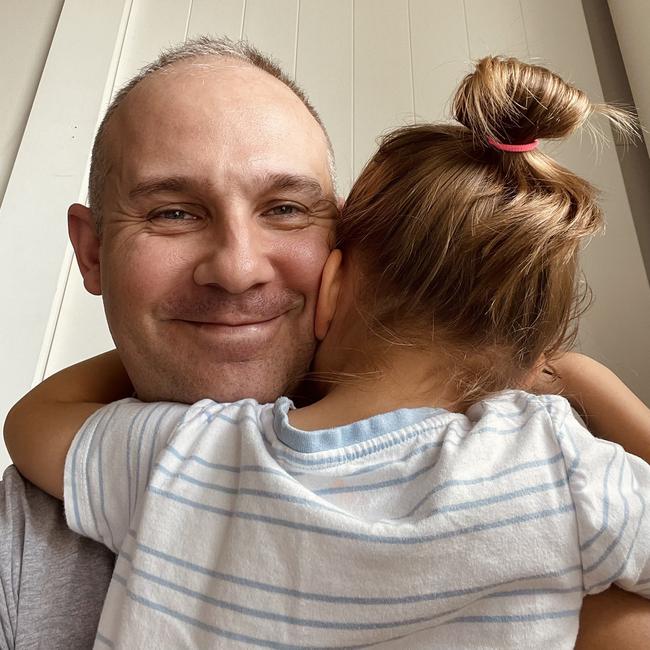 Arundel father Mark Morris with his son