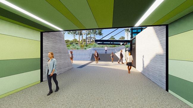 The revamped underpass at Merinda Park railway station. Picture: LXRP