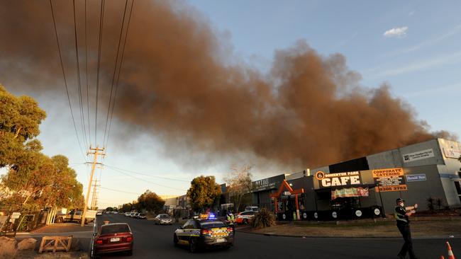 Streets were closed down in the area. Picture: Andrew Henshaw