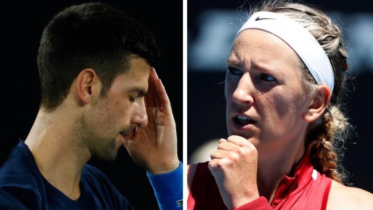 Novak Djokovic and Victoria Azarenka.