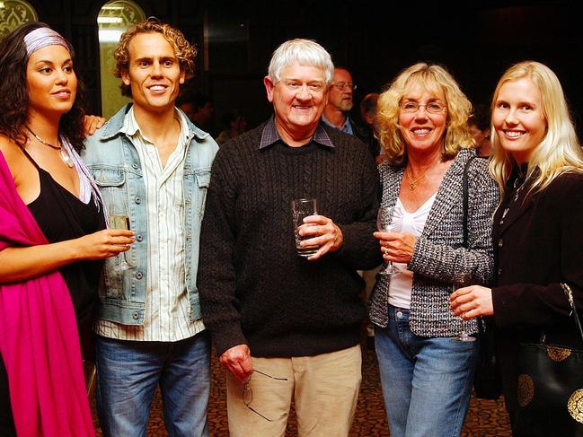 The 2004 Manly Jazz festival launch. Anne-Marie Mirza, Blake Eddington, Ian Fisher, Bev Eddinton and Rebecca Eddington Picture: Elenor Tedenborg