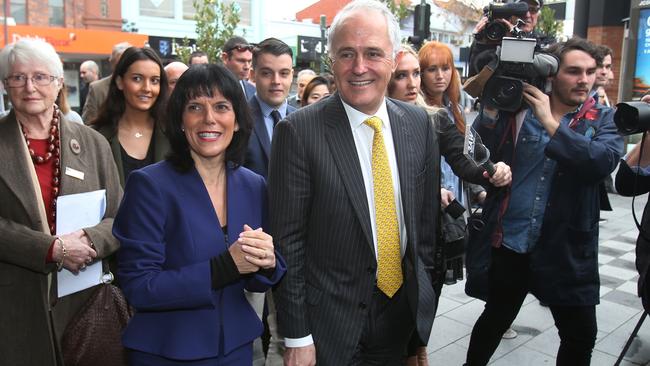 Julia Banks and Malcolm Turnbull in 2016. Picture: AAP Image/David Crosling