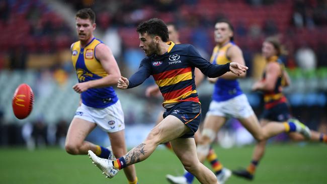 Lachlan Murphy’s kick rating is among Adelaide’s worst. Picture: Mark Brake/Getty Images