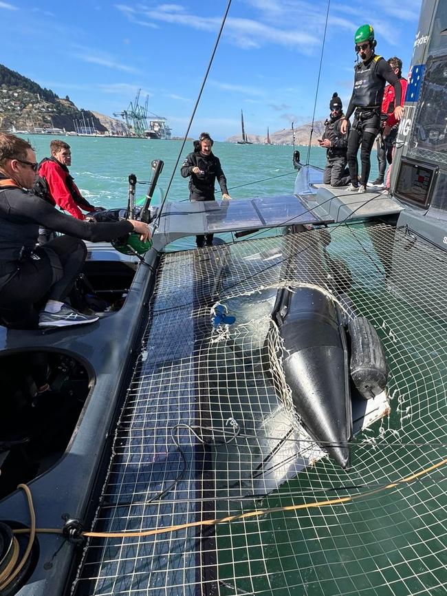 Damage on the Australian boat in Christchurch. Picture: Supplied