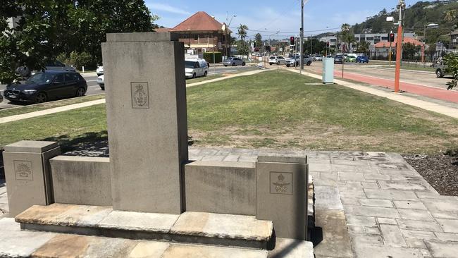 The war memorial in the triangular reserve at Narrabeen. Picture Manly Daily