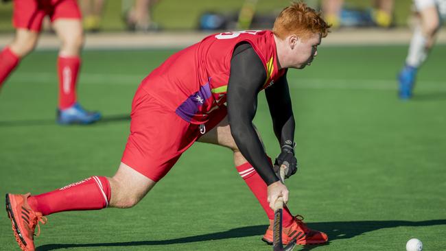 Action from the NSW Hockey opens championships on the 2021 June long weekend. Supplied from NSW Hockey