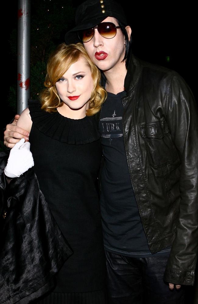 Marilyn Manson and Evan Rachel Wood in 2007. Picture: Scott Wintrow/Getty Images/AFP