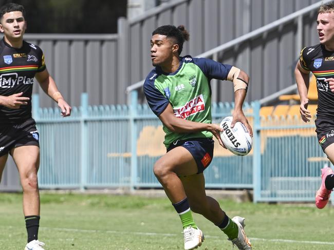 CANBERRA, AUSTRALIA, NewsWire Photos. MARCH 9, 2024: UNE Harold Matthews Cup - NSWRL Junior Reps Round Six Canberra Raiders vs Penrith Panthers at Raiders Belconnen in Canberra. Picture: NCA NewsWire / Martin Ollman