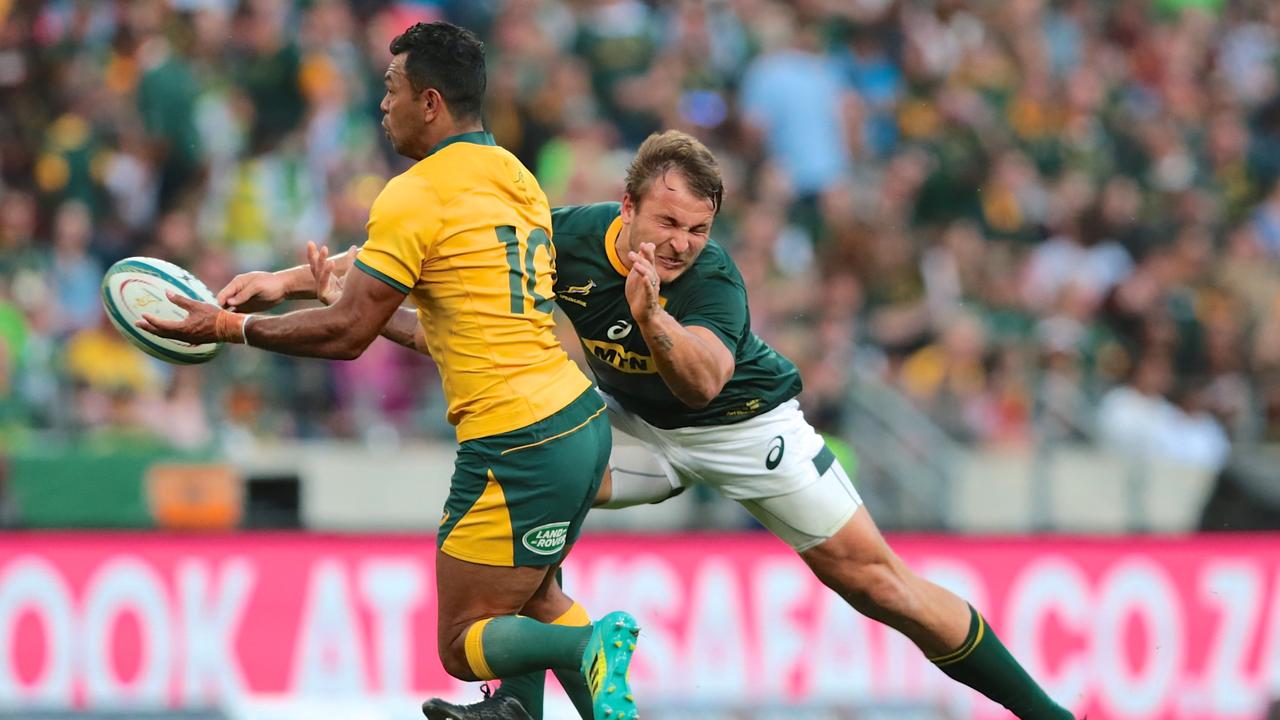 Kurtley Beale had a tough night at the office against the Springboks.