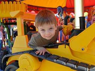 JOYFUL TIME: Caelan Korta lives his best life at the 103rd Gatton Show. Picture: Ebony Graveur