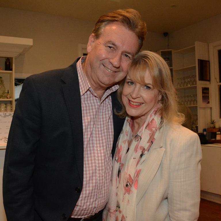 John Forrester and Lynda Perkins at Mudgeeraba Chamber of Commerce dinner at House of Eco Studio, Mudgeeraba. Picture: Regina King.