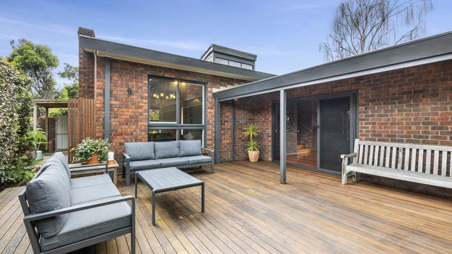 There’s two outdoor decks at the property.