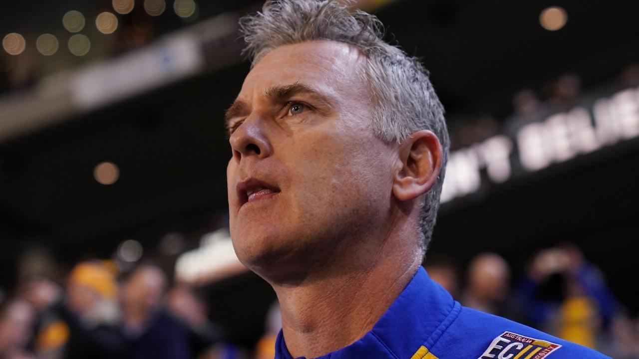 Eagles head coach Adam Simpson at the MCG on Friday night. Picture: Getty Images