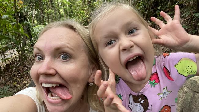 Olivia Stevens, 6, with mum Yana Stevens. Picture: Supplied.