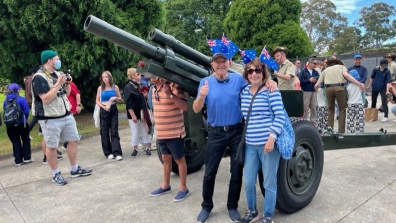 Frank Strazdins and Di Thorley on Australia Day. Picture: Supplied