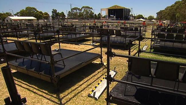 COVID-safe ‘party pods’ at Summer Sounds Festival, which kicks off on Friday at Bonython Park. Picture: 7 News