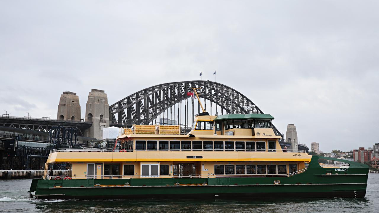 The new Manly Ferry "Fairlight" leaving Circular Quay in November last year. Picture: Adam Yip