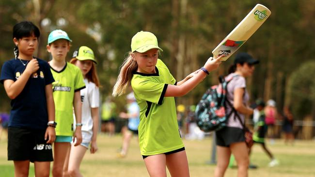 Budding cricketers enjoying the holiday program.