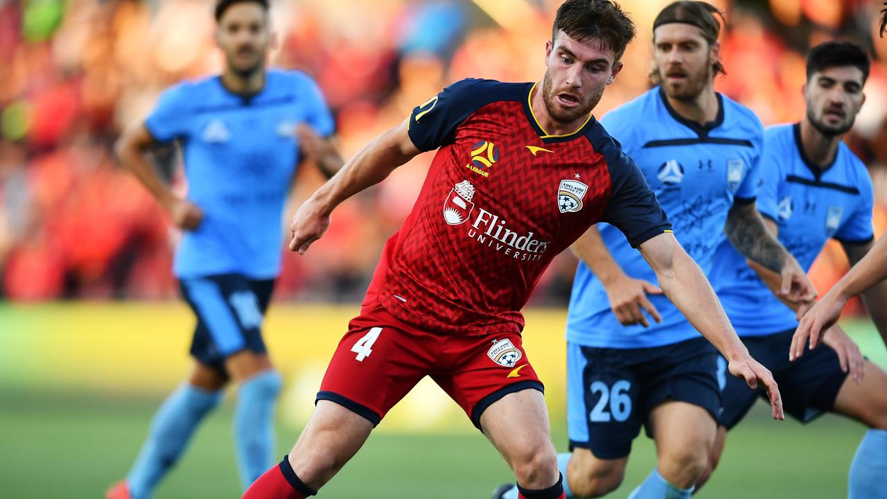 Ryan Strain of Adelaide United wants to represent Australia at the Olympics. Picture: Mark Brake/Getty Images