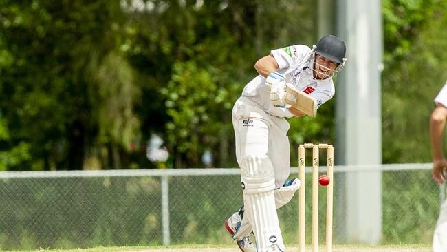 Sam Jarrett batting at Salk Oval. Picture Troy Jegers