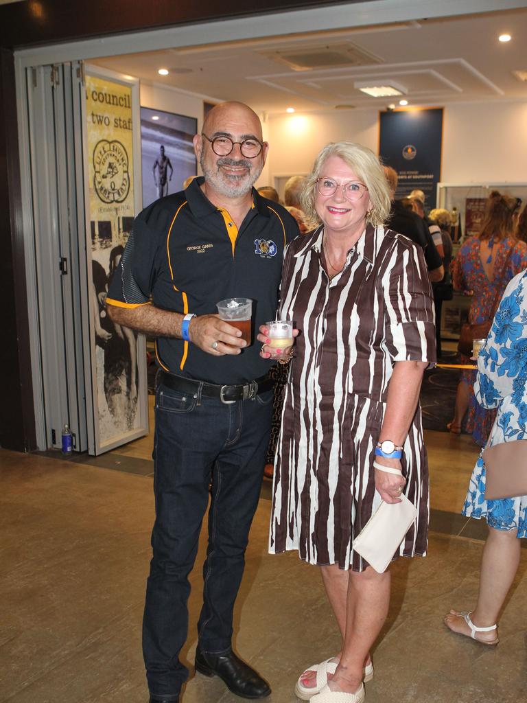 Southport SLSC 100th birthday celebrations. George and Tracey Ganis. 19 October 2024 Main Beach Picture by Richard Gosling