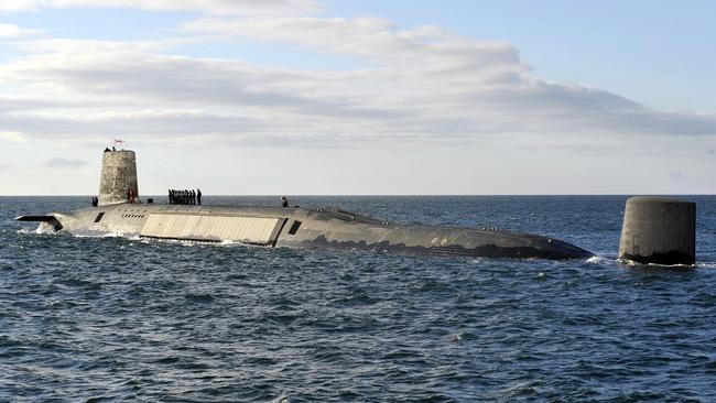 British nuclear submarine HMS Victorious in 2017. Picture: AFP